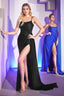 Square Neckline Beaded Embellishment Long Gown CD0201 - XXS / Emerald (Green)