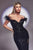Sequin and Feather Off the shoulder Gown CD0207