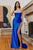 Royal blue evening dress