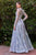 Floral Embellished Long Tulle Gown CD233