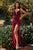 Curves Velvet Grecian Gathered  Corset Bridesmaid Evening Dress CD235C