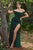 Gathered Straps Velvet Long Gown CD236