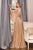 Pleated Long Bell Sleeves Gown CD242