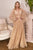 Pleated Long Bell Sleeves Gown CD242