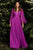 Pleated Long Bell Sleeves Gown CD242