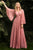 Pleated Long Bell Sleeves Gown CD242