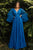 Pleated Long Bell Sleeves Gown CD242