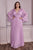 Curves Pleated Long Bell Sleeves Gown CD242C