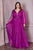 Curves Pleated Long Bell Sleeves Gown CD242C