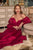 Long Sleeves Chiffon A-line Curves  Gown CD243C