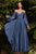 Long Sleeves Chiffon A-line Curves  Gown CD243C