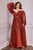 Long Sleeves Chiffon A-line Curves  Gown CD243C