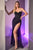 Vestido de fiesta con curvas y escote corazón con purpurina CD254C