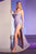 Cowl Neckline Sparkly Evening Gown CD254