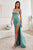 Glitter Sweetheart Neckline Curves Prom Gown CD254C