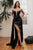 Strapless Beaded Embellishment Satin Gown CD269