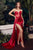 Strapless Beaded Embellishment Satin Gown CD269