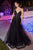 Plunging Neckline Embroidered Appliques Tulle Gown CD874