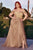 Off the Shoulder Glitter Embellishment Prom Gown CD878