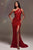Asymmetrical Neckline With Side Cutout Prom Gown CD884