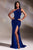 Asymmetrical Neckline With Side Cutout Prom Gown CD884
