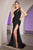Asymmetrical Neckline With Side Cutout Prom Gown CD884