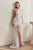 Asymmetrical Neckline With Side Cutout Prom Gown CD884
