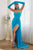 Gathered Waist With Gloves Satin Prom Gown CD886