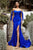 Stretch Luxe Jersey  Ruched Royal Evening Gown CD943RB