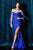 Stretch Luxe Jersey  Ruched Royal Evening Gown CD943RB