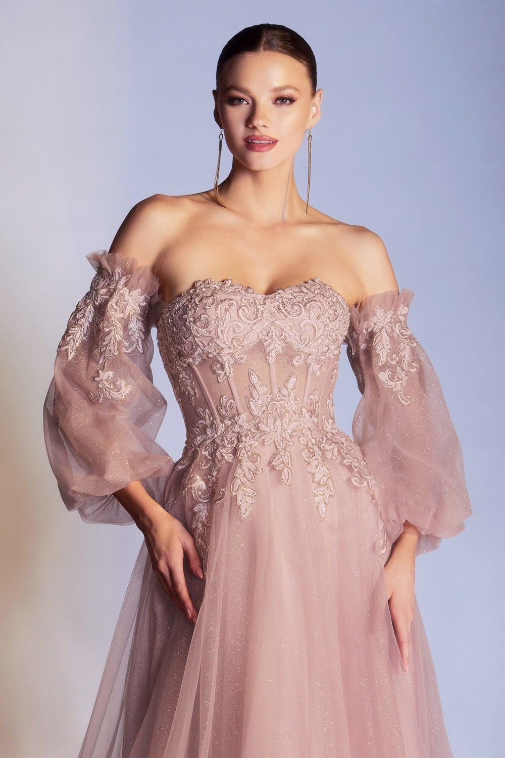 Exclusive Dusty Rose Ball Gown Quinceanera Dress With Lace Appliques  $289.00 | Ball gowns, Gowns, Dusty rose dress