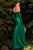 Curves Stretch Satin Long Gown with Gloves CD979C