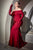 Curves Stretch Satin Long Gown with Gloves CD979C