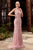 Beaded Embroidered Plunging Neckline Lace Gown CD981