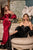 Satin Gown with Puff Sleeves Fitted Evening Bridesmaid Dress CD983