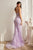 Plunging Neckline Embroidered Prom Gown CD992