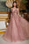 Plunging Neckline Beaded Embellishment Long A-Line Gown CD994
