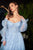 Vestido evasé de tul en capas sin tirantes CD997