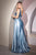 Illusion V-Neckline Satin Prom Gown CDS415