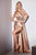 Illusion V-Neckline Satin Prom Gown CDS415