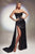 Asymmetrical  Skirt Fitted Satin   Evening Gown CDS411
