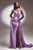 Illusion V-Neckline Satin Prom Gown CDS415