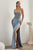 Strapless Corset Stone Embellishment Satin Prom Gown CDS419