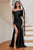 Strapless Soft Satin Prom Gown with a Shawl CH116