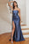 Strapless Soft Satin Prom Gown with a Shawl CH116