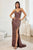 Keyhole Open Back Fully Sequined Prom Gown CH127