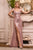 Cap Sleeves Sweetheart Neckline Sequin Gown CH171