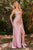 Cowl Neckline Satin Bridesmaid Gown CH172