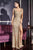 Curves Gold Evening Dress