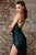 Ruched Fitted Sequin Evening Gown CH225